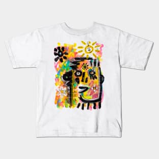 sun face Kids T-Shirt